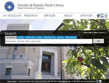 Tablet Screenshot of ikedalibrary.soka.edu